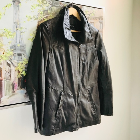 Danier Chocolate Brown Leather Jacket - Picture 2 of 5